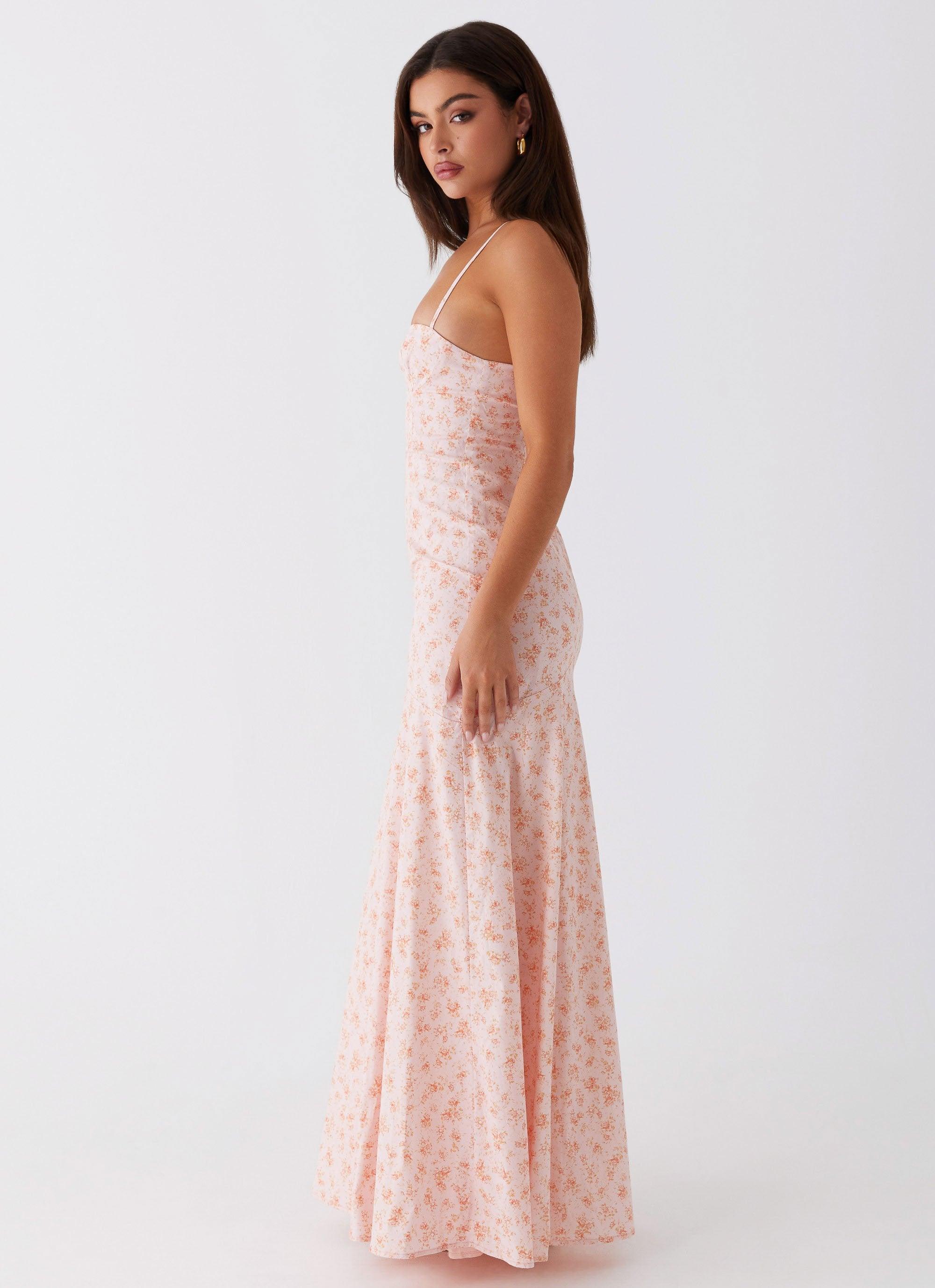 Britney Maxi Dress - Pink Ditsy Floral Product Image