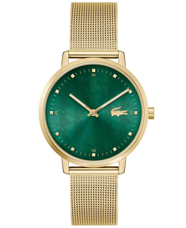 Lacoste Womens 35mm Crocorigin Two Hand Gold Tone Mesh Bracelet Watch Product Image