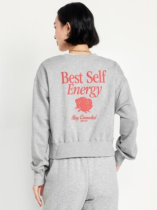 SoComfy Graphic Drop-Shoulder Crew-Neck Sweatshirt Product Image