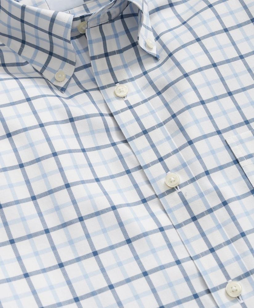 Stretch Supima® Cotton Non-Iron Twill Polo Button Down Collar Windowpane Shirt Product Image