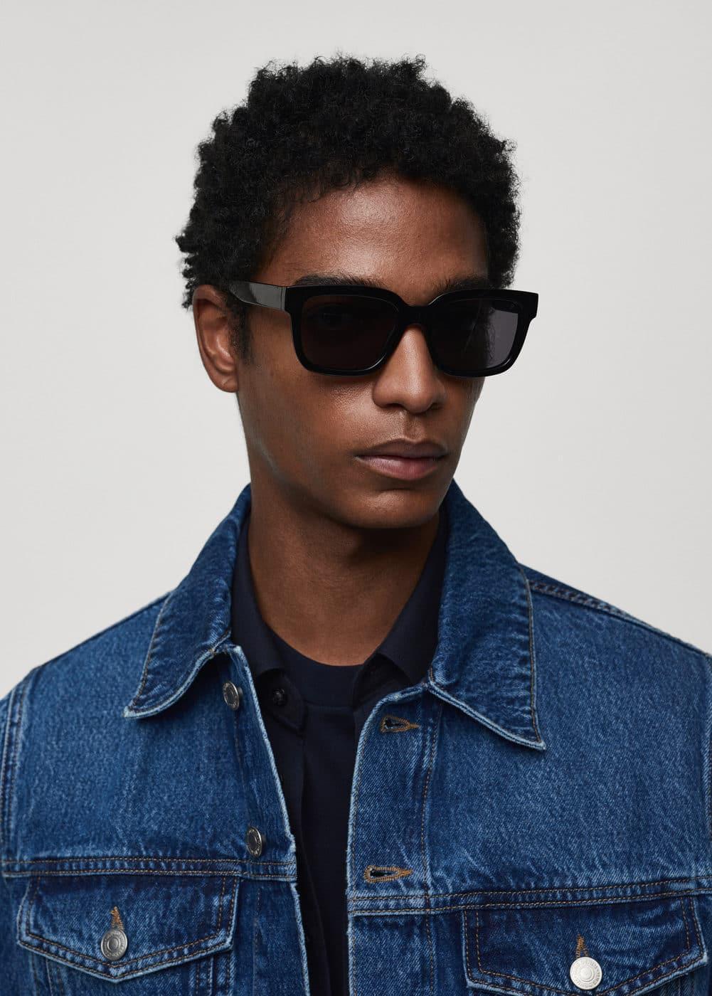 MANGO MAN - Pocketed denim jacket dark blueMen Product Image