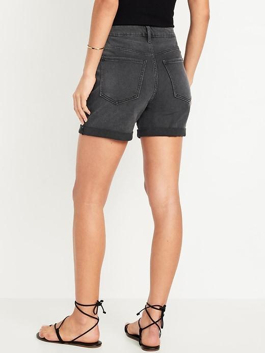 High-Waisted Wow Jean Shorts -- 5-inch inseam Product Image