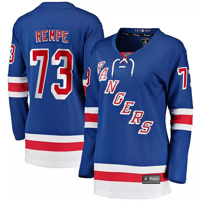 Womens Fanatics Matt Rempe Blue New York Rangers Home Breakaway Jersey Product Image