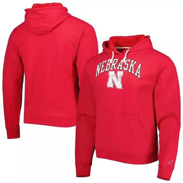 Mens League Collegiate Wear Nebraska Huskers Arch Essential Fleece Pullover Hoodie Product Image