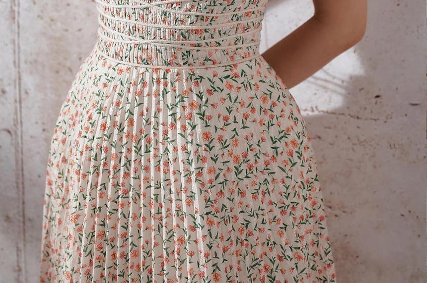 Spaghetti Strap Floral Midi Sundress Product Image