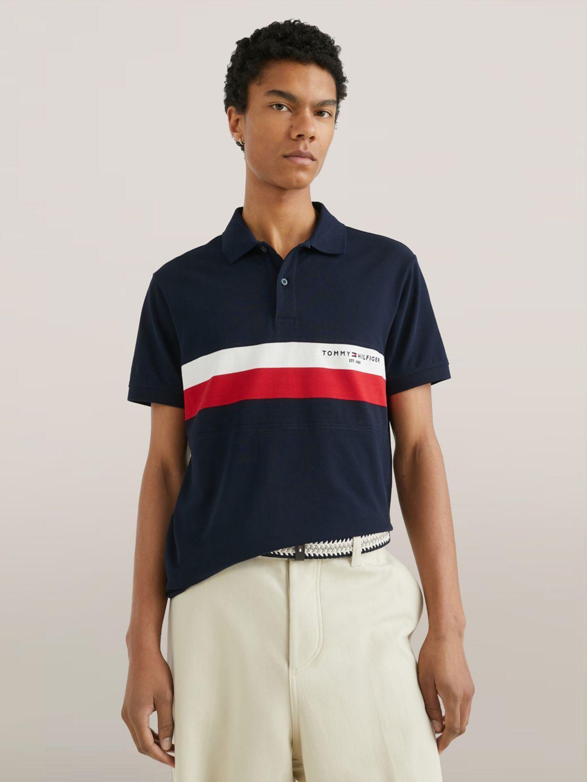 Tommy Hilfiger Men's Slim Fit Tommy Stripe Polo Product Image