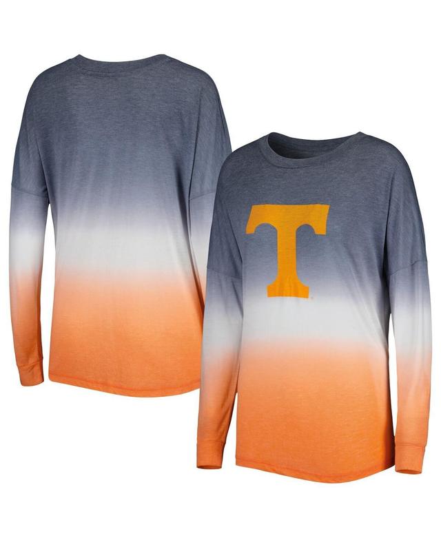 Womens Colosseum Gray Tennessee Volunteers Winkle Dip Dye Long Sleeve T-shirt - Gray Product Image