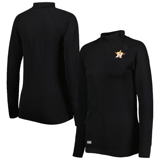 Womens Levelwear Houston Astros Verse Asymmetrical Raglan Tri-Blend Quarter-Zip Jacket Product Image