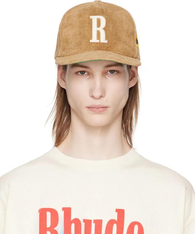 Brown Suede R Crown Cap In Tan Product Image