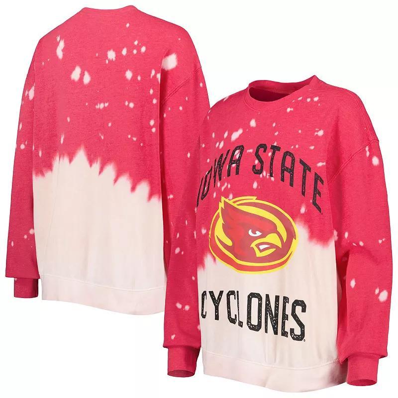 Womens Gameday Couture Cardinal Iowa State Cyclones Twice As Nice Faded Dip-Dye Pullover Long Sleeve Top Product Image