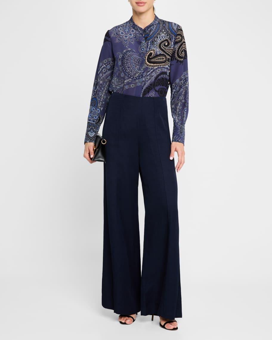 Bronson Paisley-Print Silk Blouse Product Image