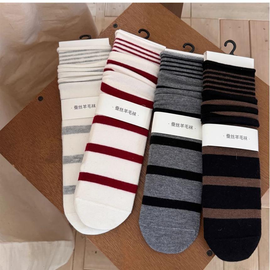 Striped Crew Socks Product Image