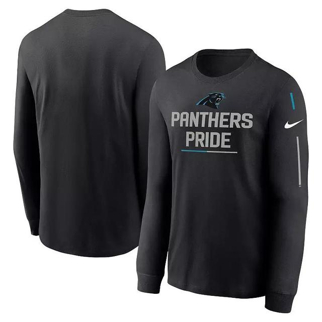 Mens Nike Carolina Panthers Team Slogan Long Sleeve T-Shirt Product Image