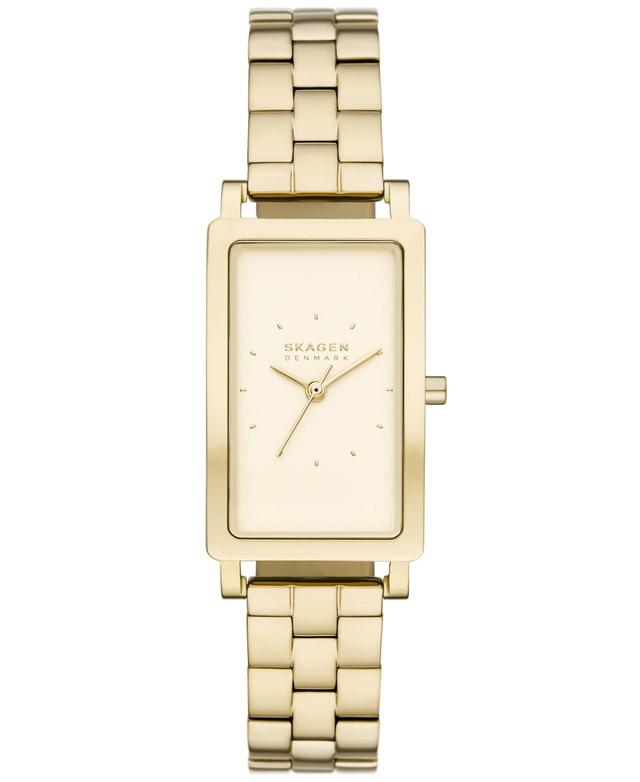 Skagen Womens Hagen Quartz Three Hand Gold-Tone Stainless Steel Watch, 22mm Product Image