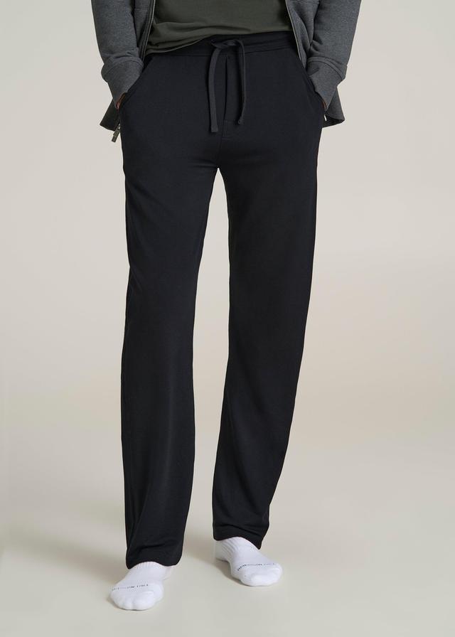 Open Bottom Tall Men's Pajama Pants in Black Male Product Image