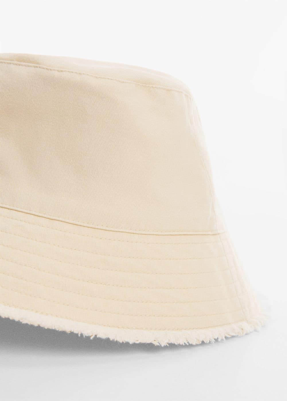 MANGO - Frayed bucket hat - One size - Women Product Image