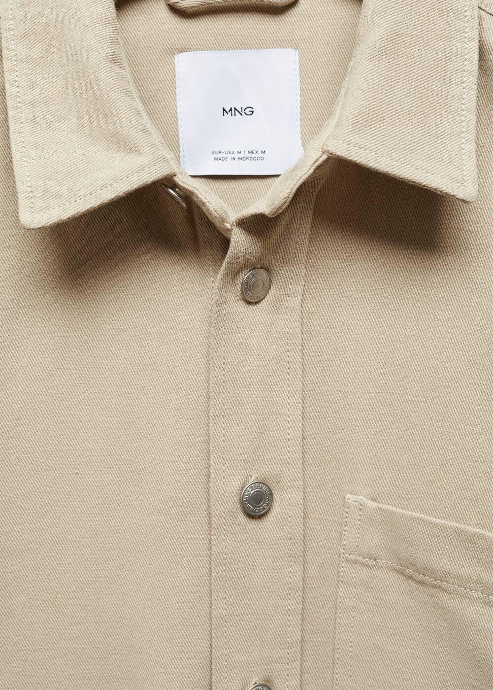 MANGO MAN - Regular-fit overshirt with pocket khakiMen Product Image