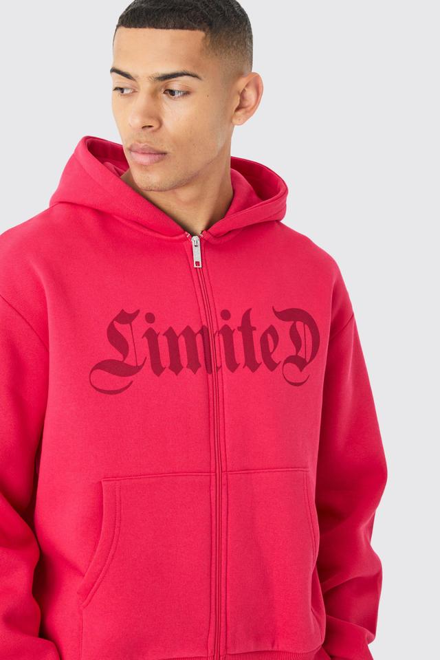 Oversized Boxy Limited Zip Through Hoodie | boohooMAN USA Product Image