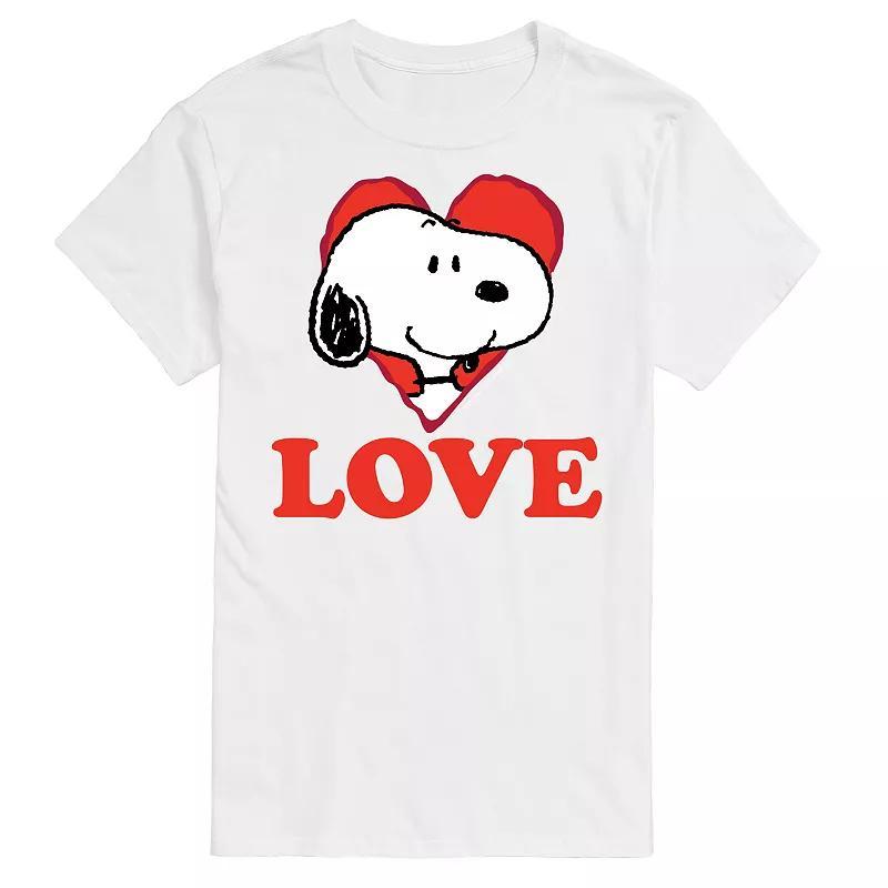 Mens Peanuts I Love Snoopy Tee Yellow Product Image