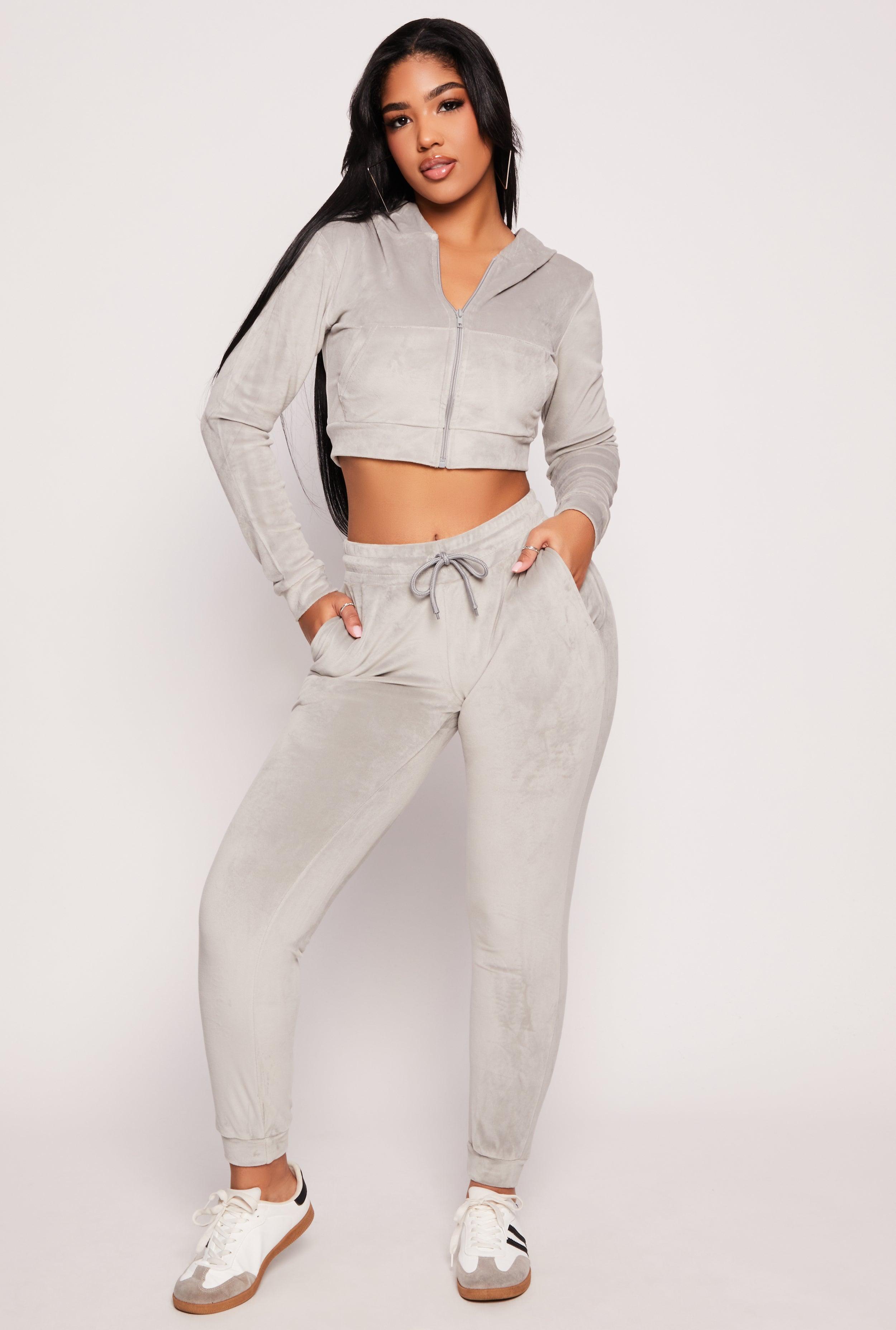 Womens Velour Drawstring Joggers Product Image