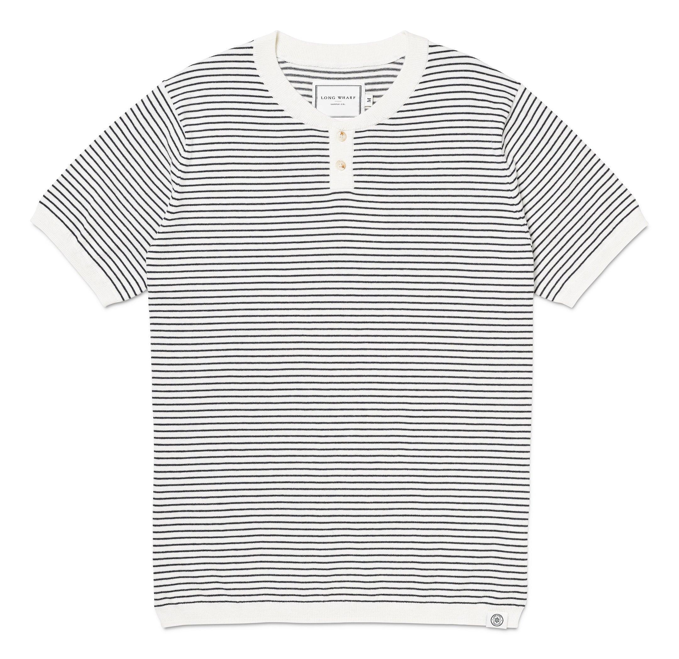 SeaWell™ Striped Knit Henley Tee Male Product Image