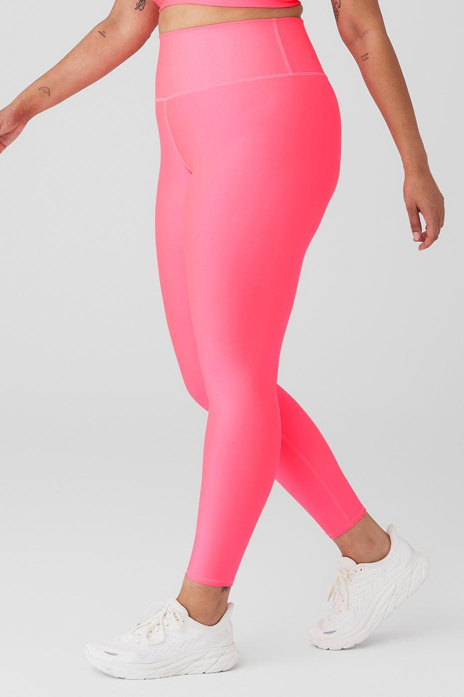 7/8 High-Waist Airlift Legging - Fluorescent Pink Coral Female Product Image