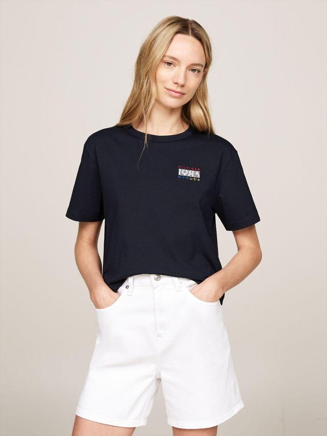 Tommy Hilfiger Women's Hilfiger Team Skinny Fit Ringer T-Shirt Product Image