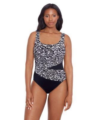 Womens Longitude Wrap Sash Tank One-Piece Swimsuit Product Image