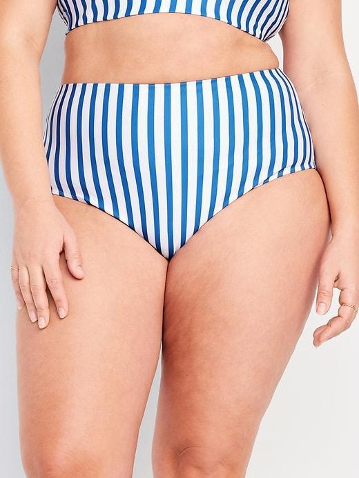 High-Waisted French-Cut Bikini Swim Bottoms Product Image