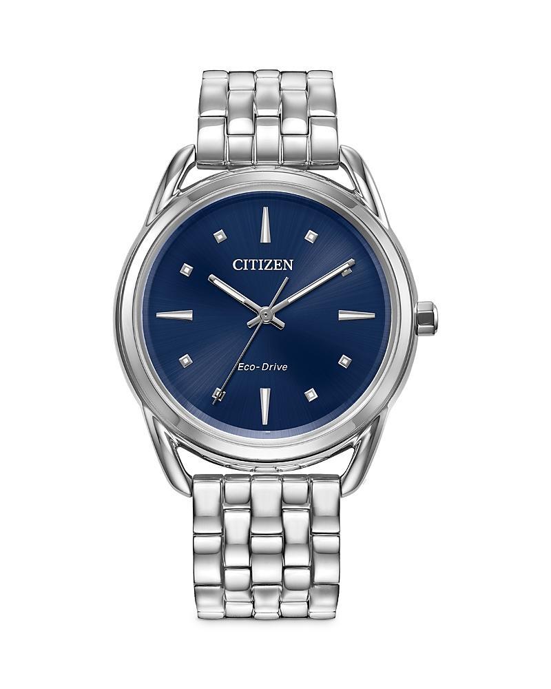 Drive from Citizen Womens Silver Tone Stainless Steel Bracelet Watch Fe7090-55l, One Size Product Image