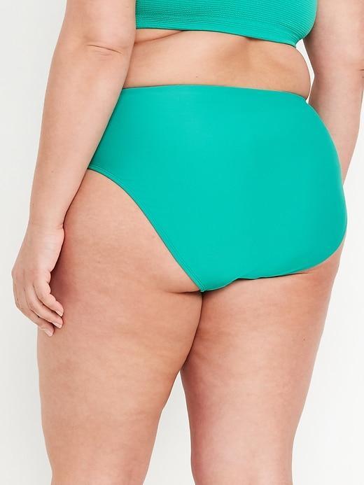 High-Waisted Bikini Swim Bottoms Product Image