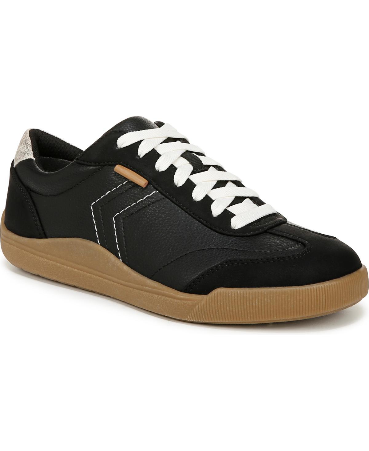 Dr. Scholls Womens Be True Sneakers - Black Faux Leather Product Image