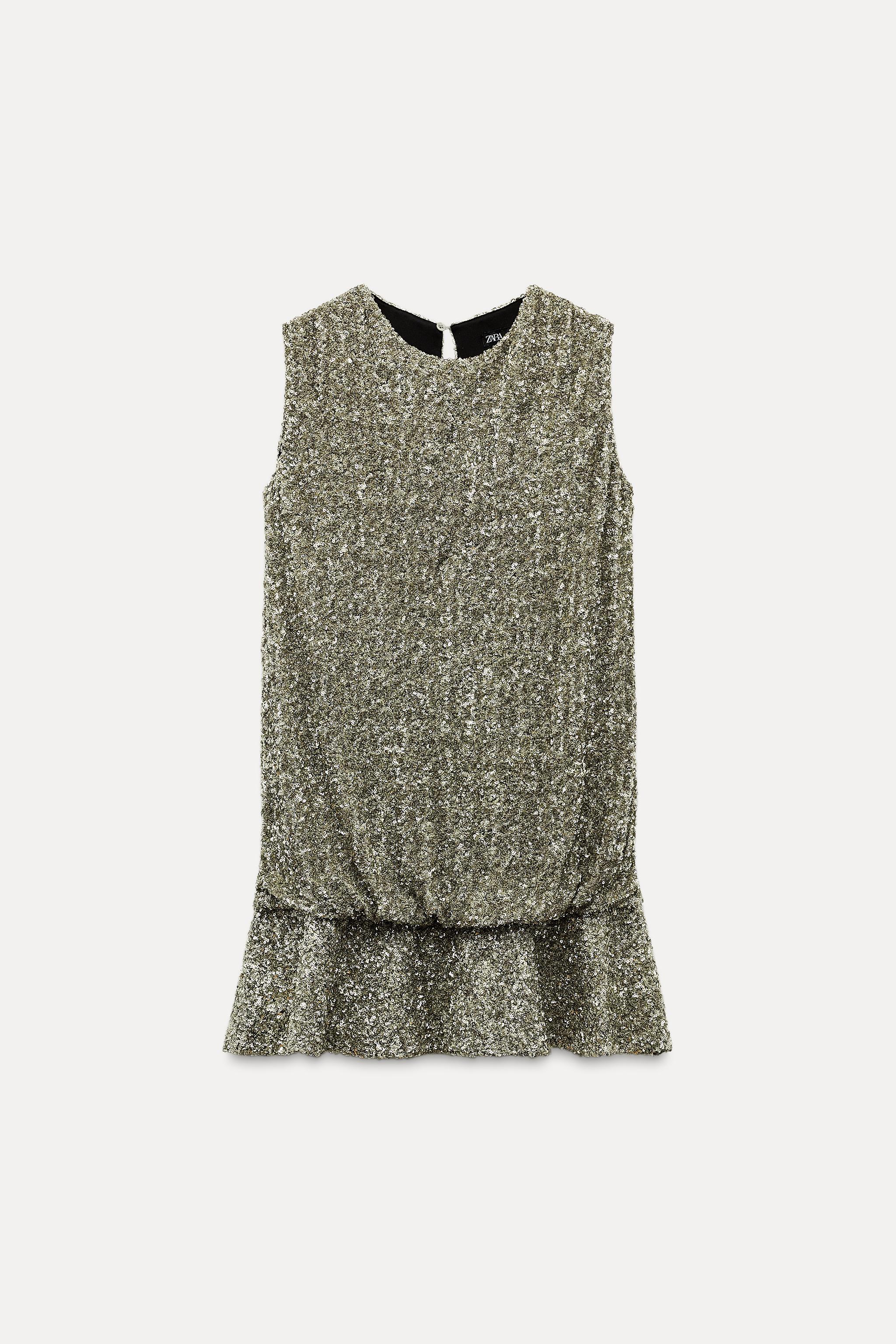 SEQUIN DRESS WITH HEADBAND ZW COLLECTION Product Image