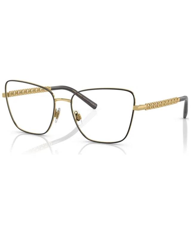 DOLCE & GABBANA Women's Eyeglasses, Dg1346 57 In Gold,matte Black Product Image