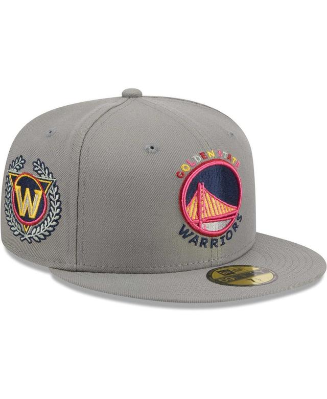 Mens New Era Gray Golden State Warriors Color Pack 59FIFTY Fitted Hat Product Image