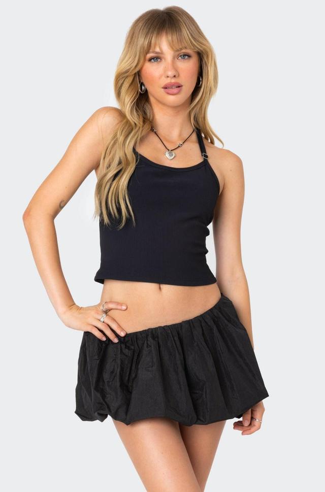 Adjustable Ribbed Halter Top Product Image