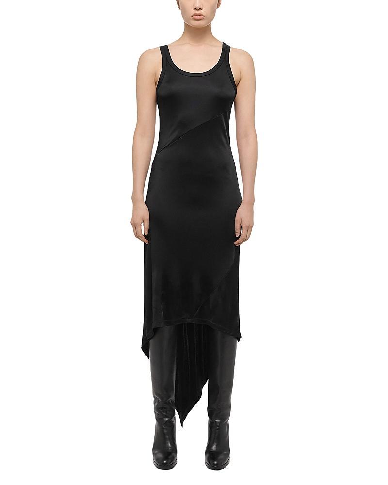 Womens Jersey Asymmetric-Hem Sleeveless Maxi Dress Product Image