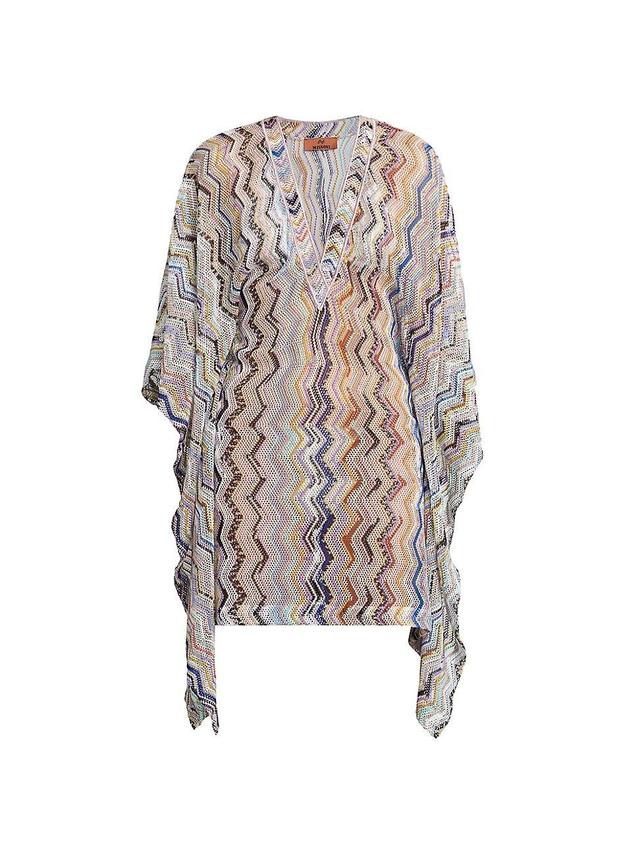 Womens Zigzag Knit Caftan Cover-Up Dress Product Image