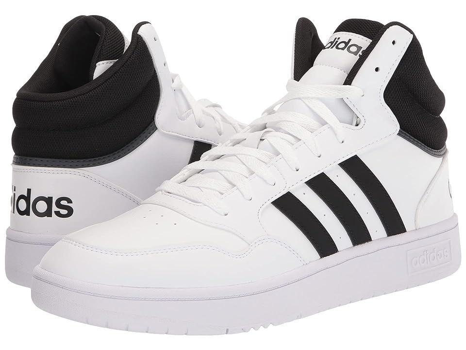 Mens adidas Hoops 3.0 Mid Classic Vintage Athletic Shoe - Cloud White / Core Product Image