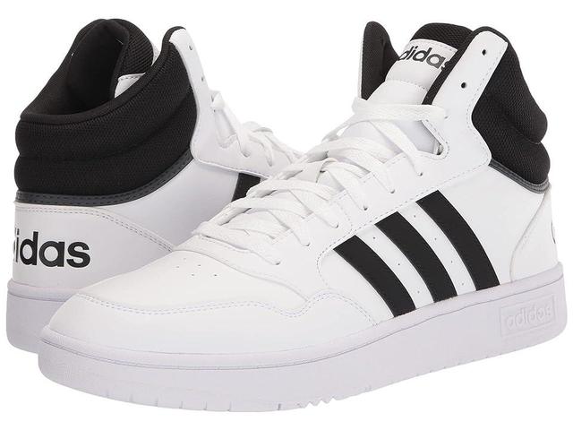 adidas Originals Hoops 3.0 Mid Black/White) Men's Shoes Product Image