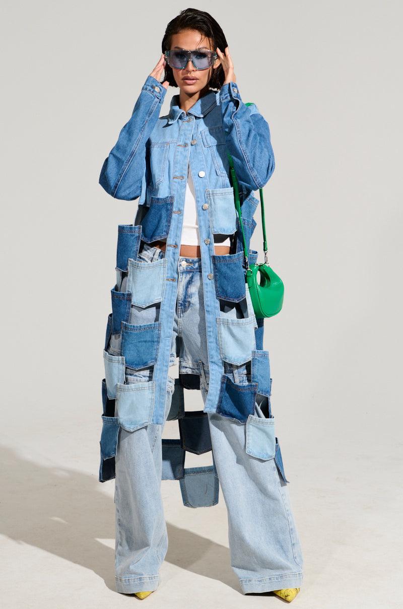 BRAXTON DENIM POCKET TRENCH product image