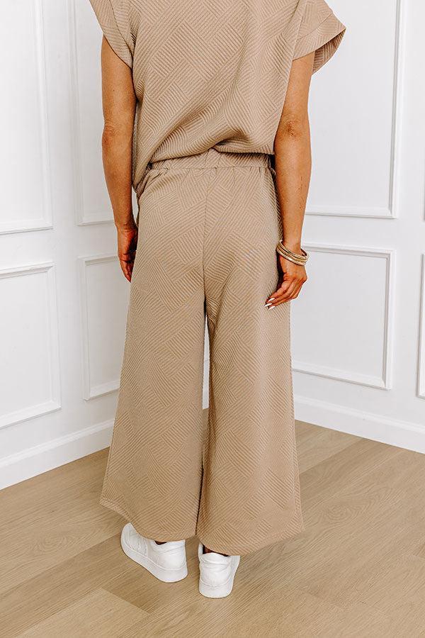 Cue The Cozy High Waist Pants in Warm Taupe Product Image