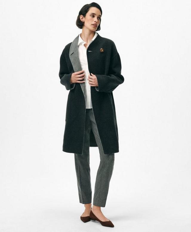 Reversible Single-Button Coat in Wool Blend Product Image