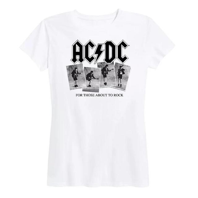 Womens ACDC Photo Sequence Graphic Tee, Girls Product Image