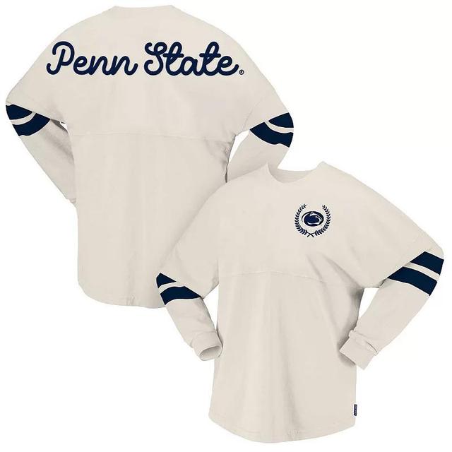 Womens Spirit Jersey Cream Penn State Nittany Lions Oversized T-Shirt Product Image