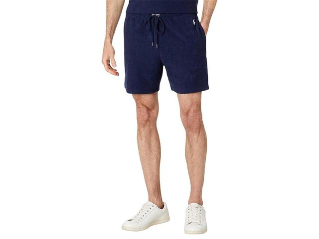 Polo Ralph Lauren Terry Cabana 6 Sleep Shorts (Navy/White) Men's Pajama Product Image