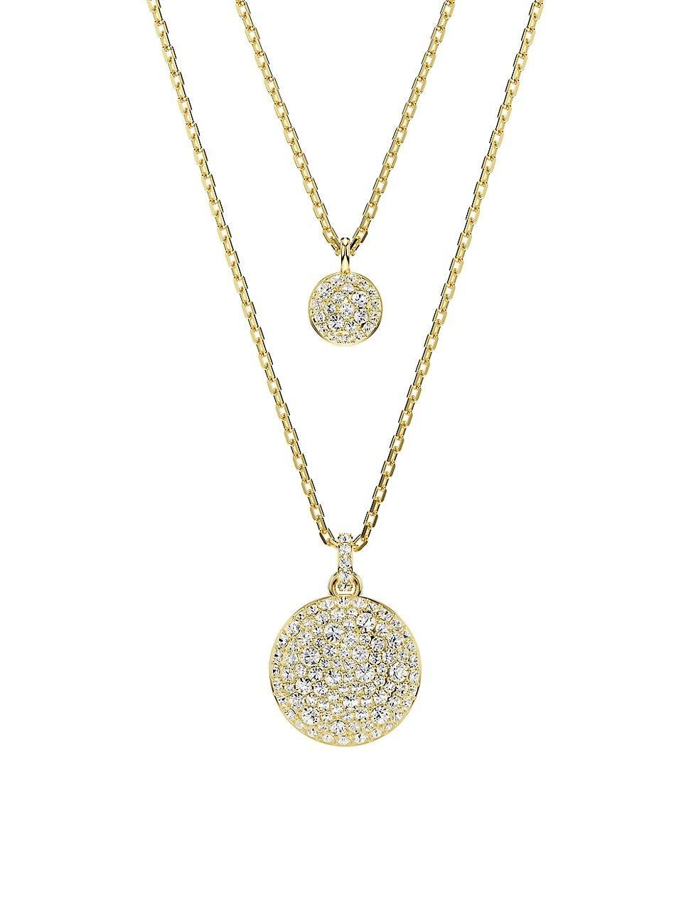 Womens Meteora Goldtone & Crystal Layered Pendant Necklace Product Image