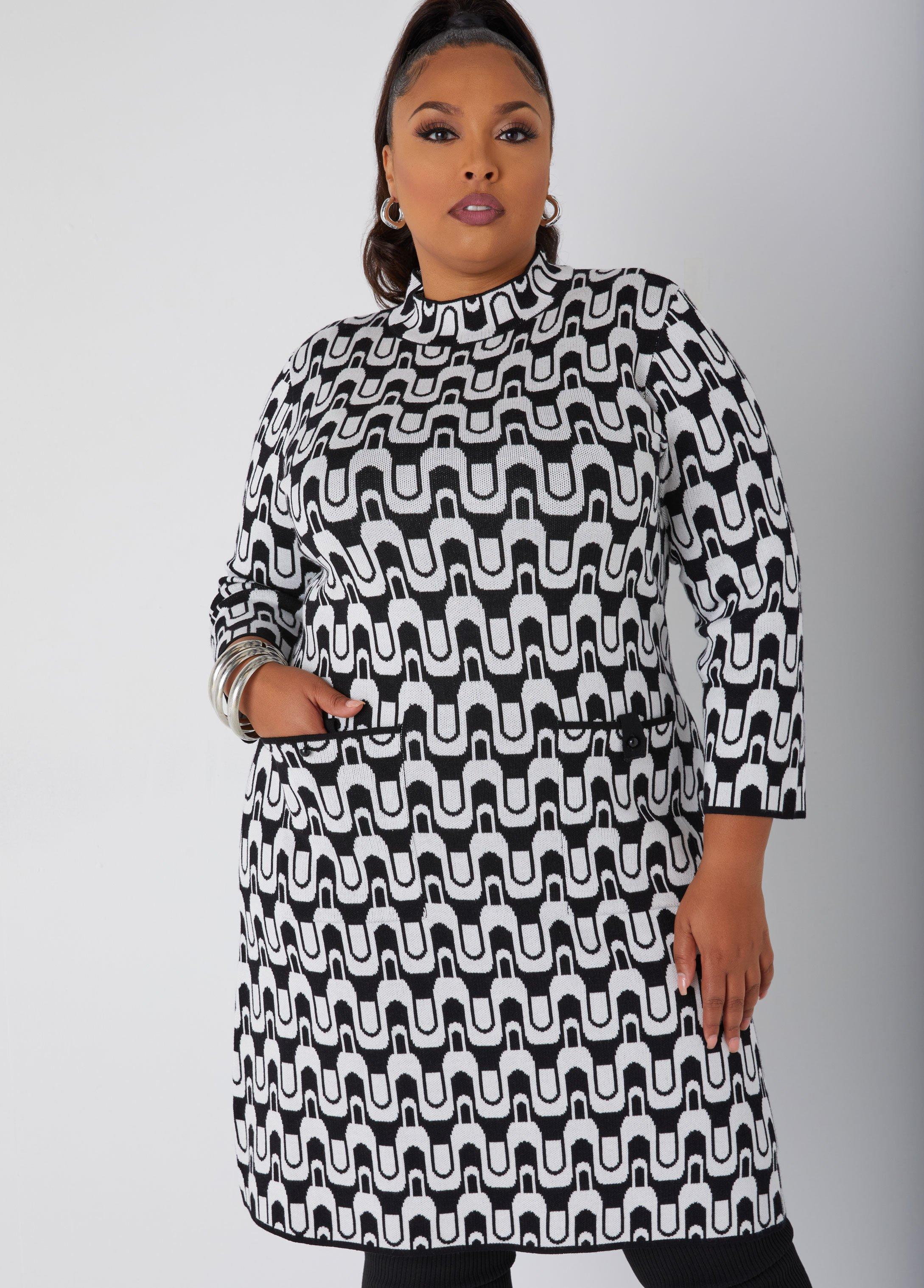 Swirl Sweater Shift Dress Product Image