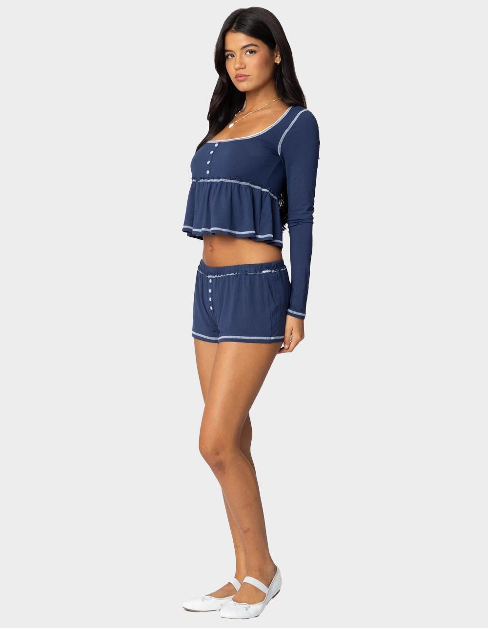 EDIKTED Arianne Contrast Shorts Product Image