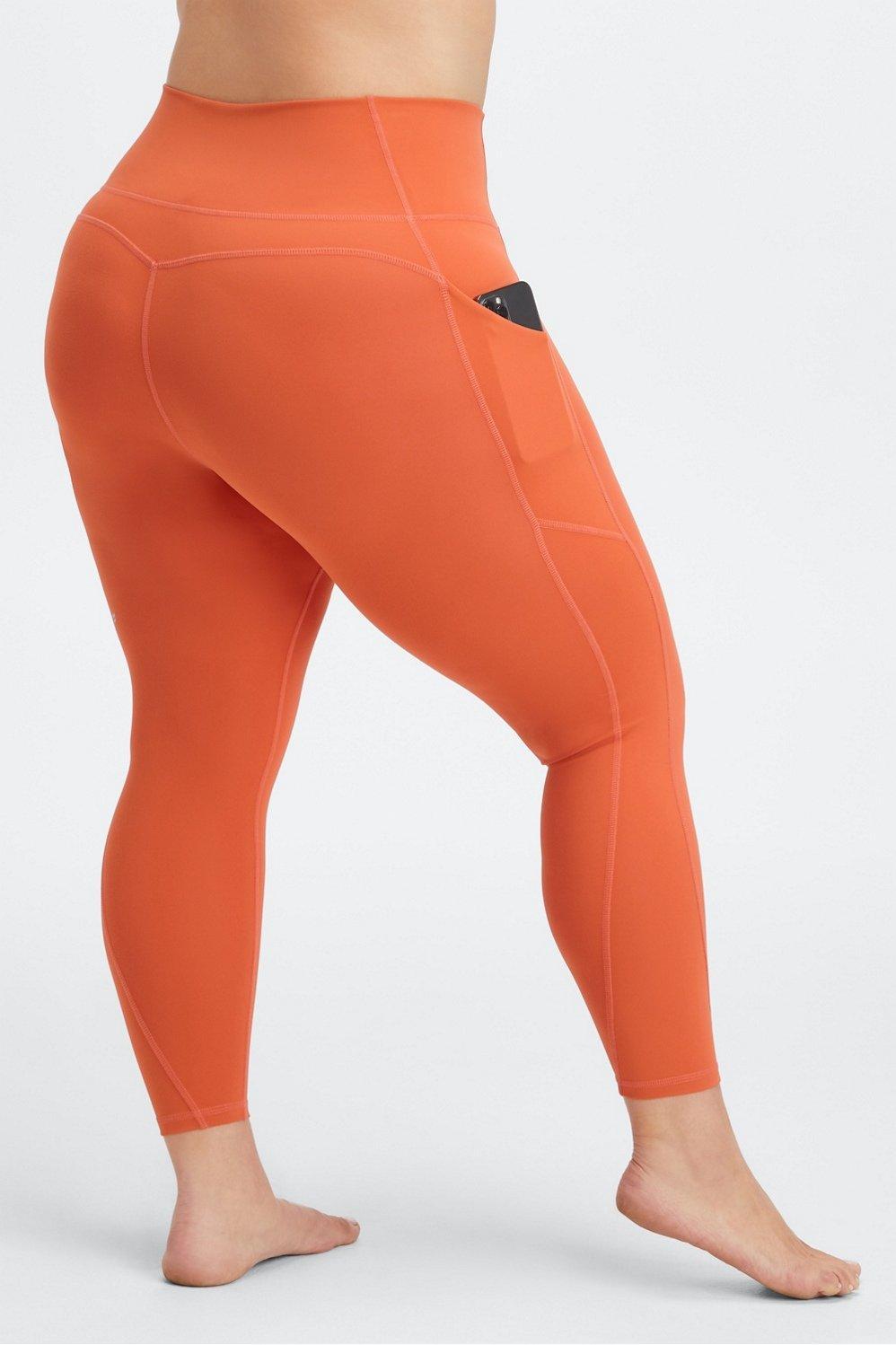 Fabletics Oasis High-Waisted 7/8 Legging Womens Burnt Ochre plus Size 4X Product Image